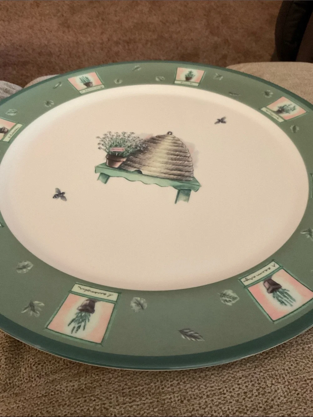 Precidio Pfaltzgraff Naturewood Beehive Melamine 14” Serving Plate